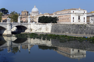 Fototapeta premium Roma, ponte Vittorio e via della Conciliazione