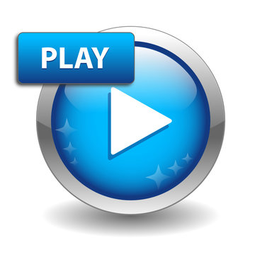 PLAY Web Button (watch view video icon media player live music)