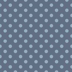 Vector seamless pattern polka dots sailor navy blue background