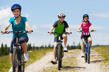 Family biking