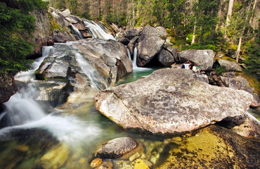 Waterfall in Tatra mountain, Slovakia - Studenovodsky