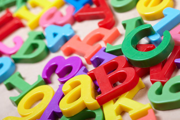 Fototapeta premium Plastic alphabet letters