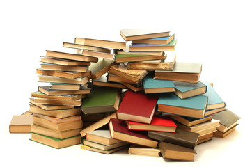 old books isolated on white