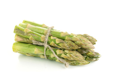 Useful asparagus isolated on white