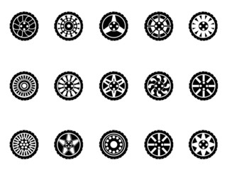 tire icons set