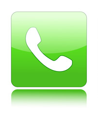 Telephone sign on green