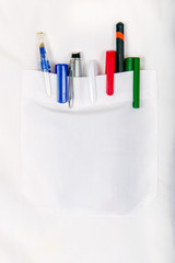 White Shirt With Pens