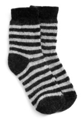 Pair of child's striped socks