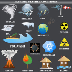 Natural disaster symbols