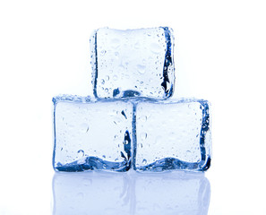 Ice cubes isolated