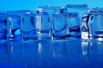 Ice cubes splash