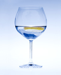 Water drink with lemon