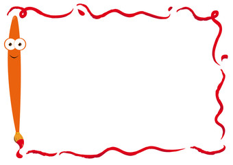 Obraz premium Funny Brush frame