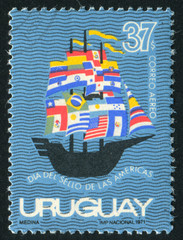 Ship with Flags