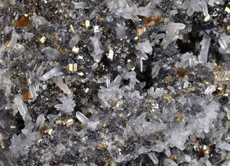 Pyrite  ,natural crystal,Close-up