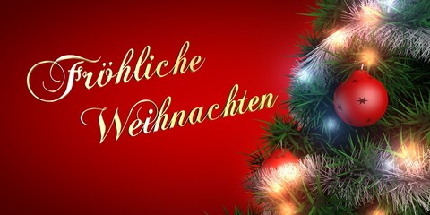 Fototapeta na wymiar Merry Christmas German