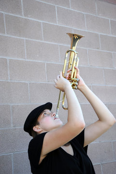 Female Trumpet Player.