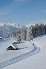 Winterwanderung in den Alpen