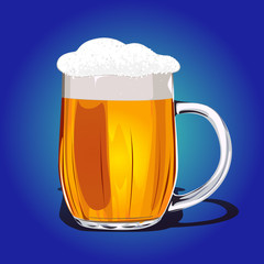 Mug fresh beer vector illustration