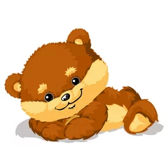 Gardinen Illustration des süßen Bären © hanaschwarz