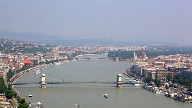 View of  Danube and chain Secheni Bridge