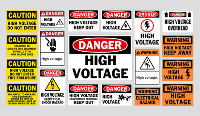 Danger High Voltage signs - 44794994