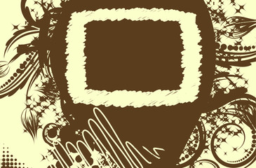 Abstract shabby frame.