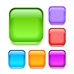 Vector square buttons collection