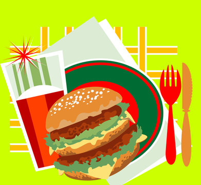 Decorative image of a great burger