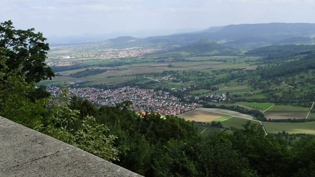 Panoramablick von der Burgruine Teck Osten