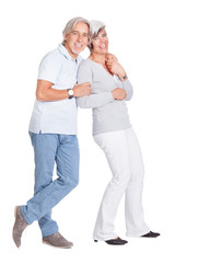 Happy loving senior couple