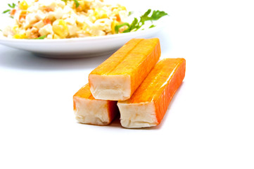 salad from fish sticks