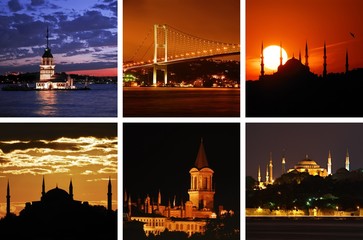 Istanbul's Evenings- Golden Hours Collage