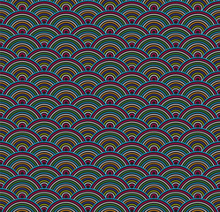 Beautiful seamless pattern with color circles. Vector