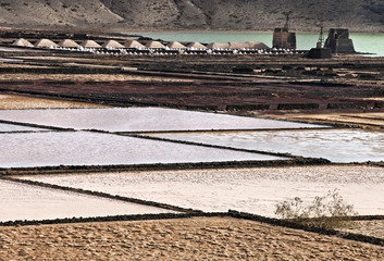 Salt refinery, Salinas de Janubio, Lanzarote, Canary Islands
