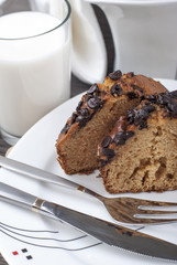 cake and milk