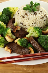Chinese meal with broccoli