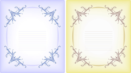 Set of 2 decorative frames.