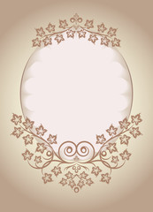 Decorative oval frame