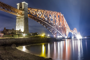 Night over the river in Edinburgh