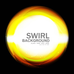 abstract black bright swirl colorful circle background