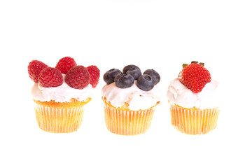 cup cakes with fruits