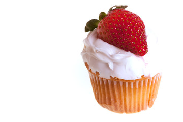 cup cake with strawberry
