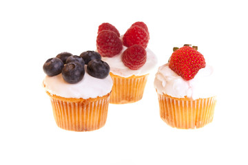 cup cakes with fruits