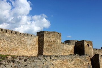 Fototapeta na wymiar walls of fortress in Bilhorod-Dnistrovskyi, Ukraine