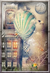 Poster Ballon in der Nacht © Rosario Rizzo