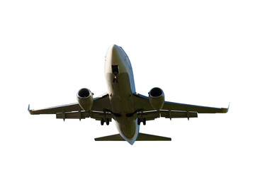 white plane with the gear