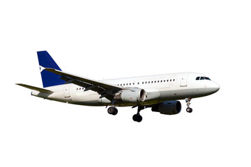 white plane with the gear