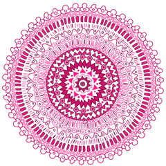 Hand made ornamental round lace