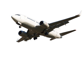 white plane with the gear